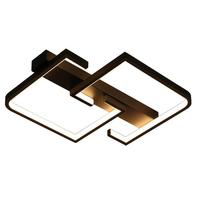 LED-DECKENLEUCHTE Stahlgrimm 30.0/4.5/25.0 cm - Schwarz, Metall (25/30/4.5cm) - ZMH