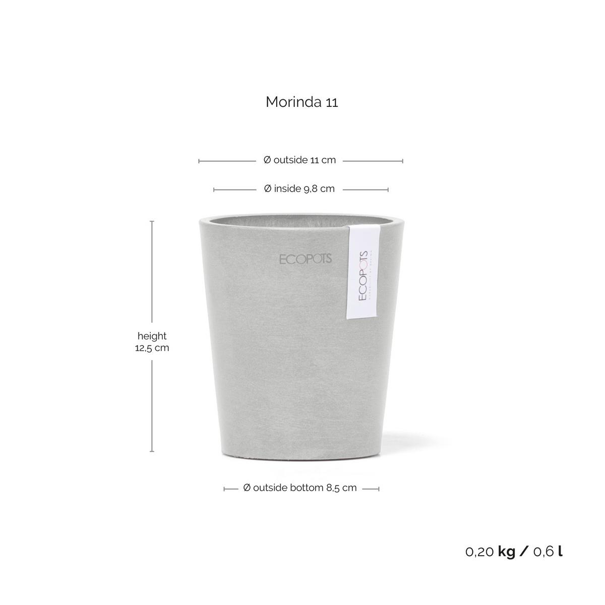 BLUMENTOPF Morinda Orchid 11/12,5 cm Hellgrau - Hellgrau, Kunststoff (11/12.5cm) - Ecopots