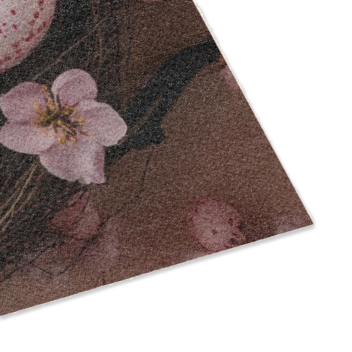 FUSSMATTE Rosa - Blüten - Eier Teppichmatte 90x60 cm - Hellrosa, Kunststoff (60/90cm) - MuchoWow