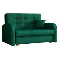 SCHLAFSOFA Viva Gold II - Smaragdgrün/Braun, Holz/Textil (133/85/98cm) - MIRJAN24