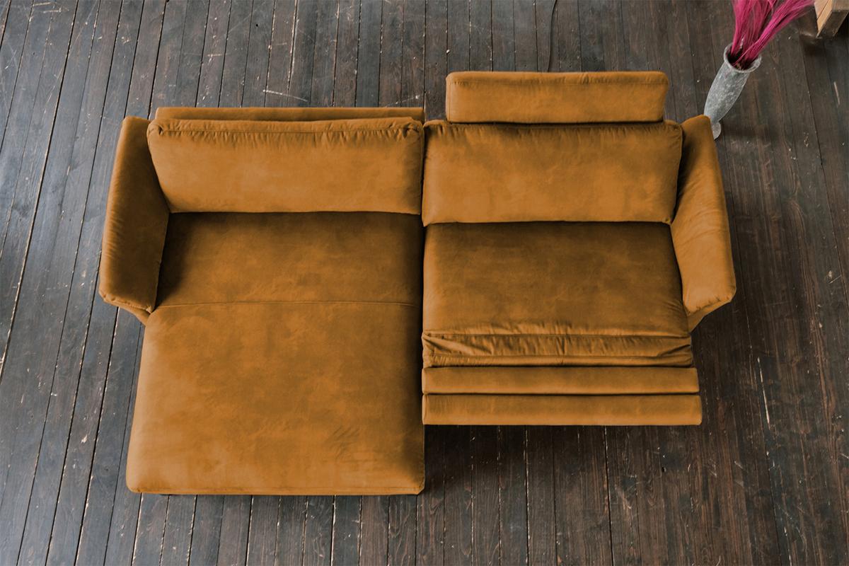 ECKSOFA MIT MOTORISCHER RELAXFUNKTION MALTA Rotbraun Webstoff Relaxfunktion - Rotbraun/Cognac, Buchenholz/Textil (302/175cm) - KAWOLA