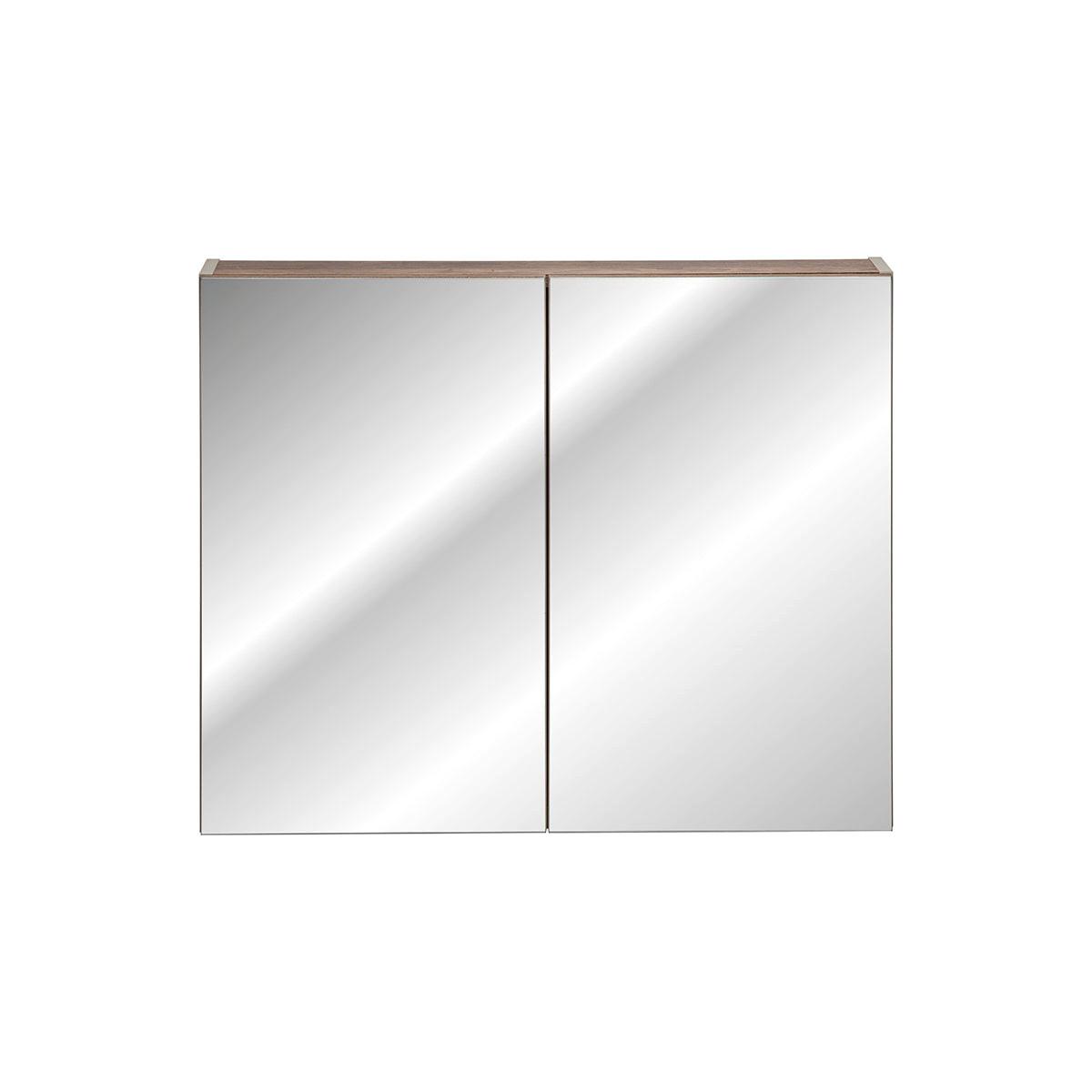 SPIEGELSCHRANK Éros Taupe - Taupe, Holzwerkstoff (80/65/17cm) - Petits-meubles