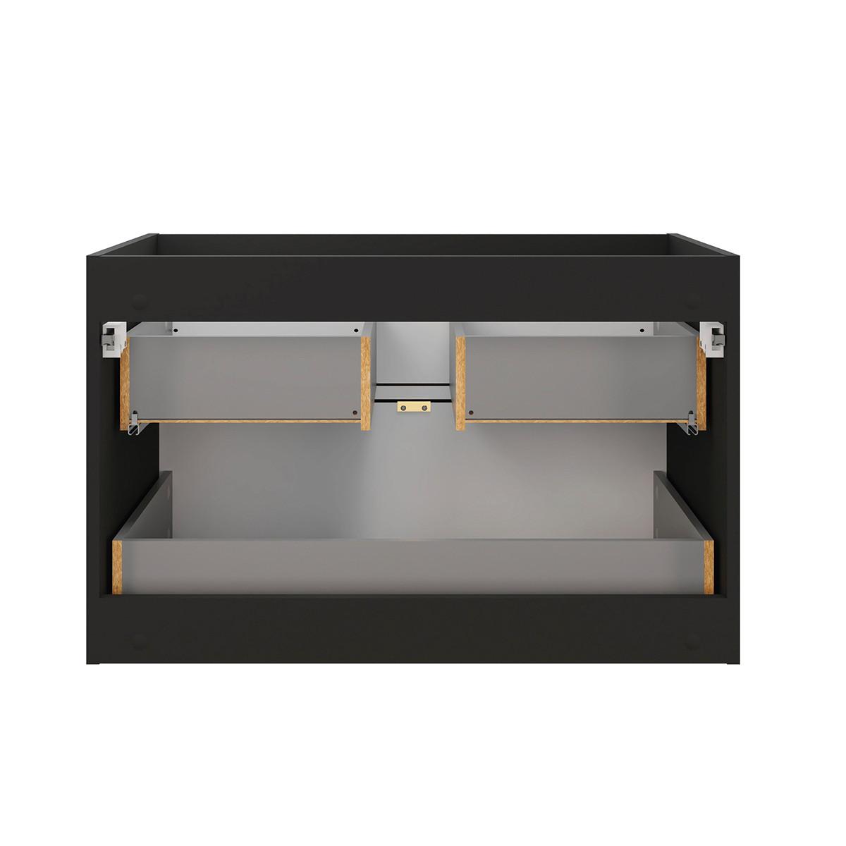 WASCHTISCH 80.2cm Elena Holz und Schwarz - Schwarz, Holzwerkstoff (80.2/52/46cm) - Petits-meubles