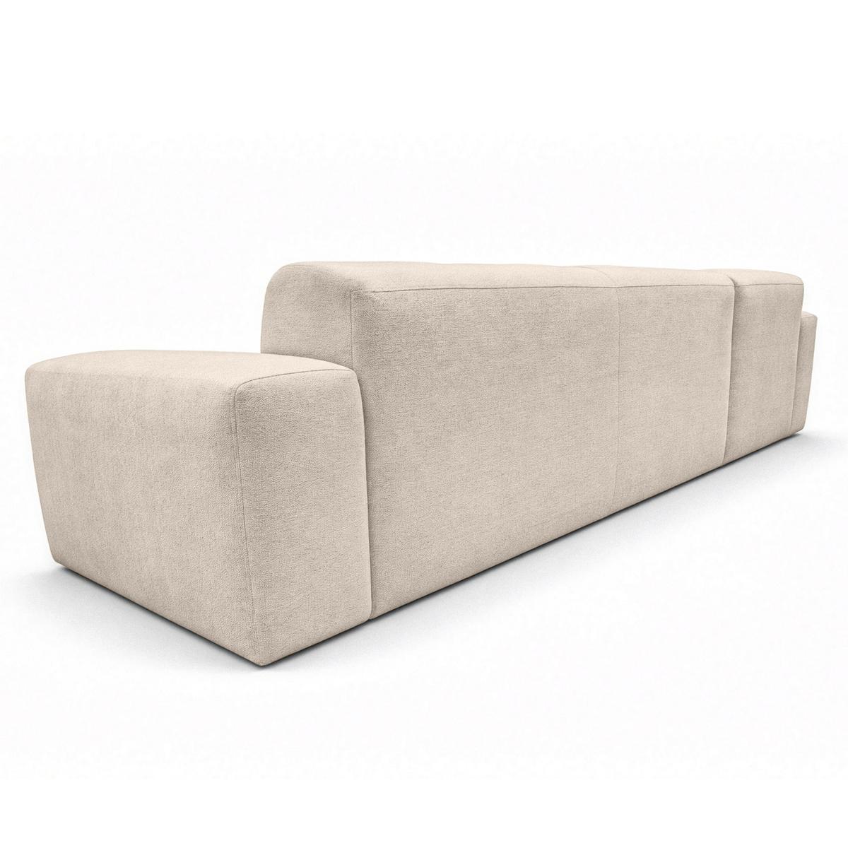 ECKSOFA L Form Corlu Creme 310/165/78 cm – stilvolle kleine Eckcouch Links - Creme/Schwarz, Kunststoff/Textil (310/165cm) - AX Living