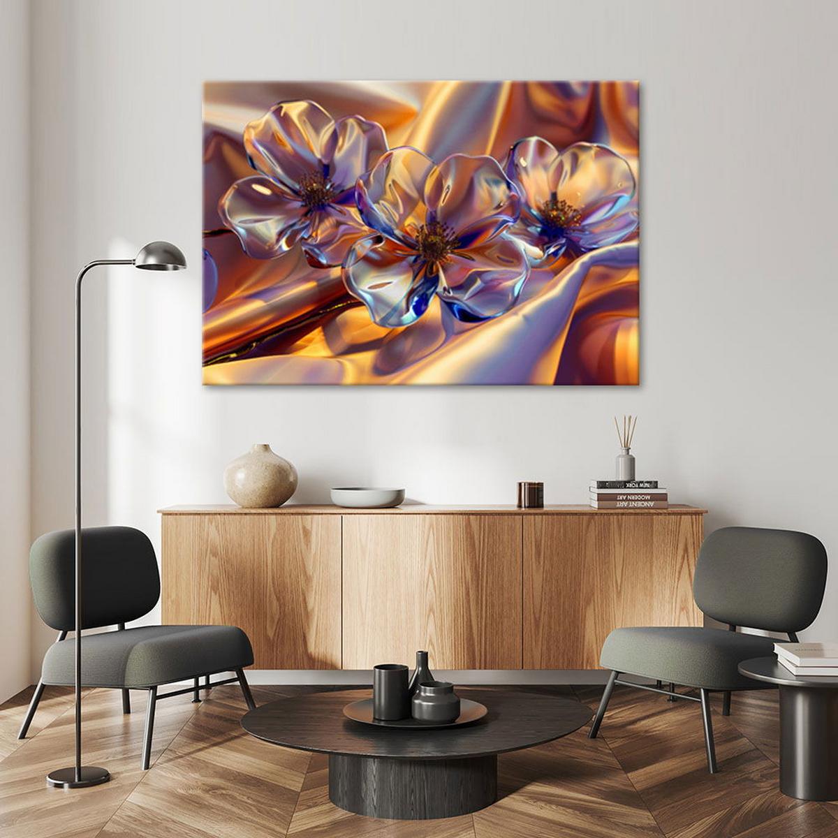 KUNSTDRUCK Gold 60/40 cm - Goldfarben, Textil (60/40cm) - KUNSTLOFT
