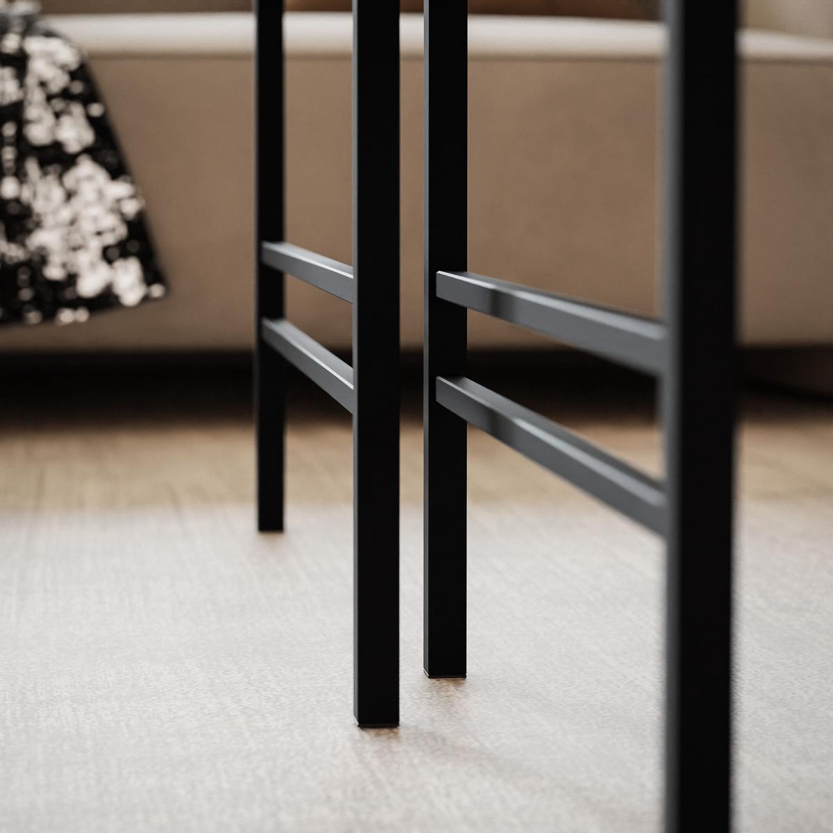 COUCHTISCH Wotan Eiche Schwarze Rahmen - Eiche Wotan/Schwarz, Holzwerkstoff (70/70/46cm) - Idohome