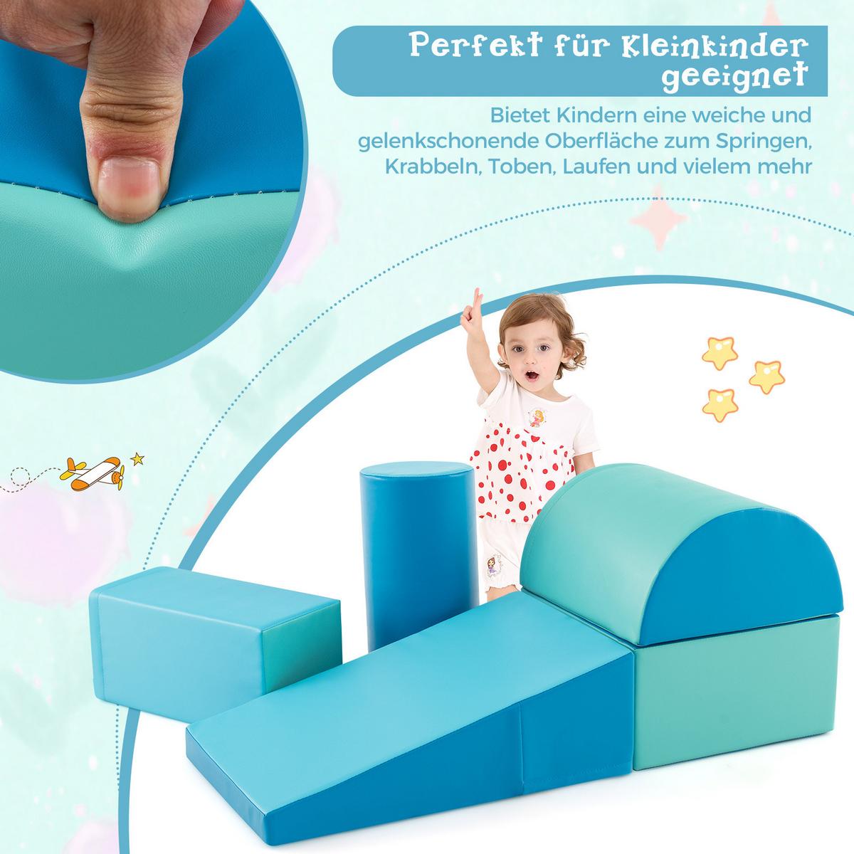 SCHAUMSTOFFBLOCK Marineblau (5-teilig) - Dunkelblau, Kunststoff (40/20/40cm) - COSTWAY