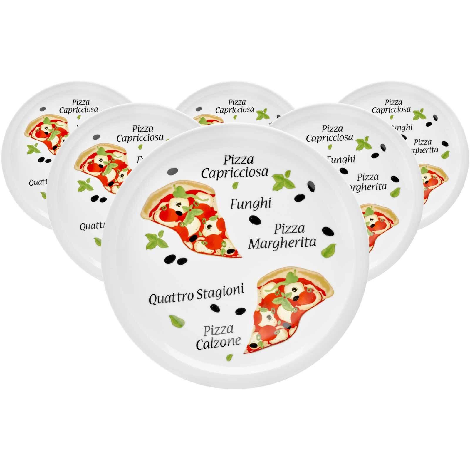 PIZZATELLER Margherita bunt ø 30,5 cm 6er Set - Multicolor, Keramik (30.5cm) - Van Well
