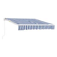 GELENKARMMARKISE Bitonto - Blau/Weiß, Textil/Metall (250/0.1/200cm) - [en.casa]