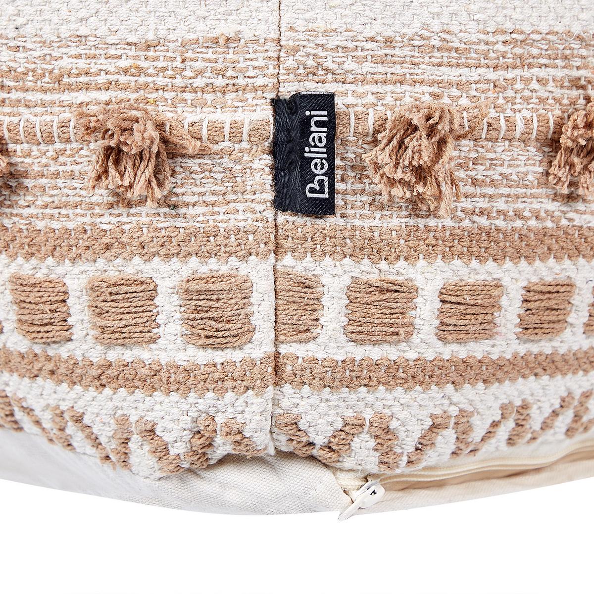 POUF Hellbeige Karaw - Beige, Naturmaterialien (50/35/50cm) - Beliani