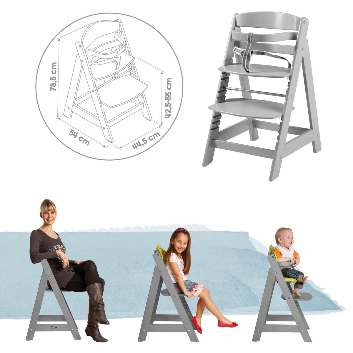 KINDERHOCHSTUHL - Sit Up CLICK - taupe - Taupe, Holzwerkstoff (44.5/80/54cm) - Roba
