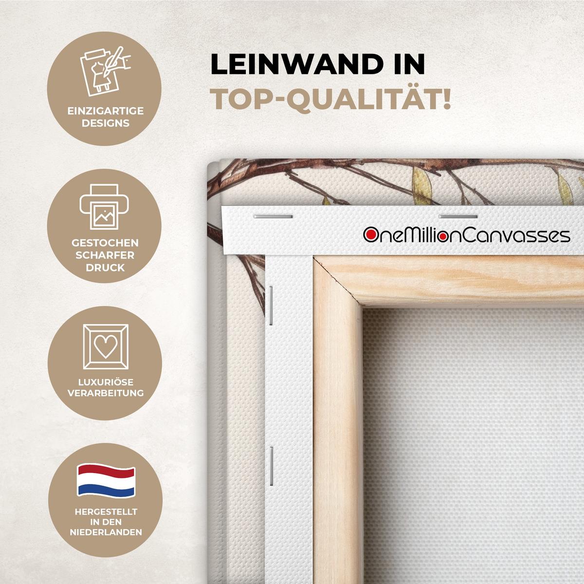 LEINWANDBILD Osterkuchen - Schleife - Eier Deko Wohnzimmer 20x30 cm - Creme, Textil (20/30cm) - MuchoWow