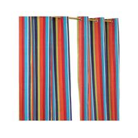 ÖSENVORHANG bunt gestreift blickdicht 2er-Set, 117/137 cm - Multicolor, Textil (117/137cm) - Homescapes