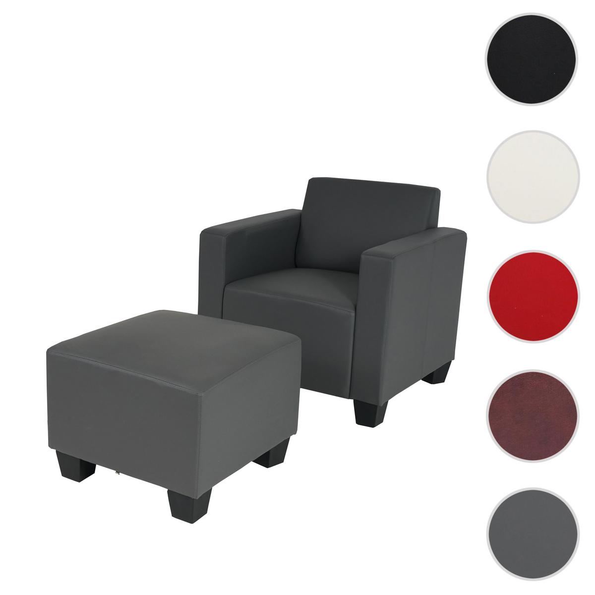 SESSEL MIT OTTOMANE Grau - Grau, Textil (82/76/72cm) - MCW