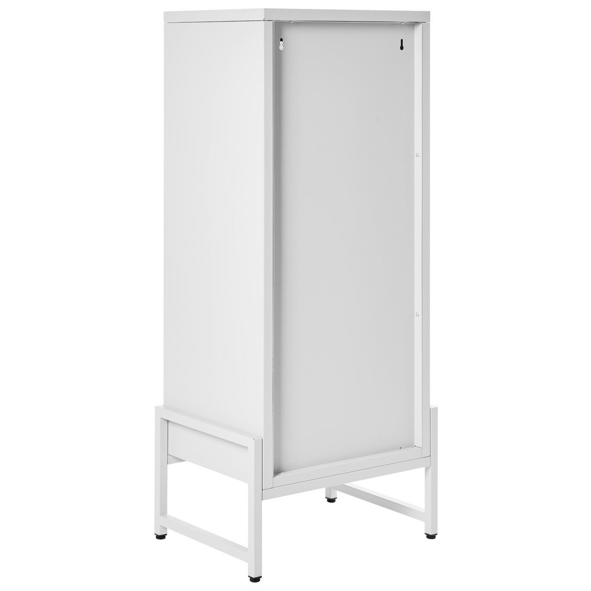 SIDEBOARD Metall Weiß Soletta - Weiß, Metall (47/108/35cm) - Beliani