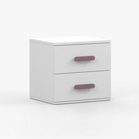 NACHTTISCH Jonas JONAS I 22, 55/51/44, 2 Schubladen, weiß - Weiß, Holzwerkstoff (55/44/51cm) - imoebel24