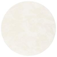 LUXUS HOCHFLOR SHAGGY TEPPICH VELVET RUND - Weiß, Textil (100/100cm) - Snapstyle