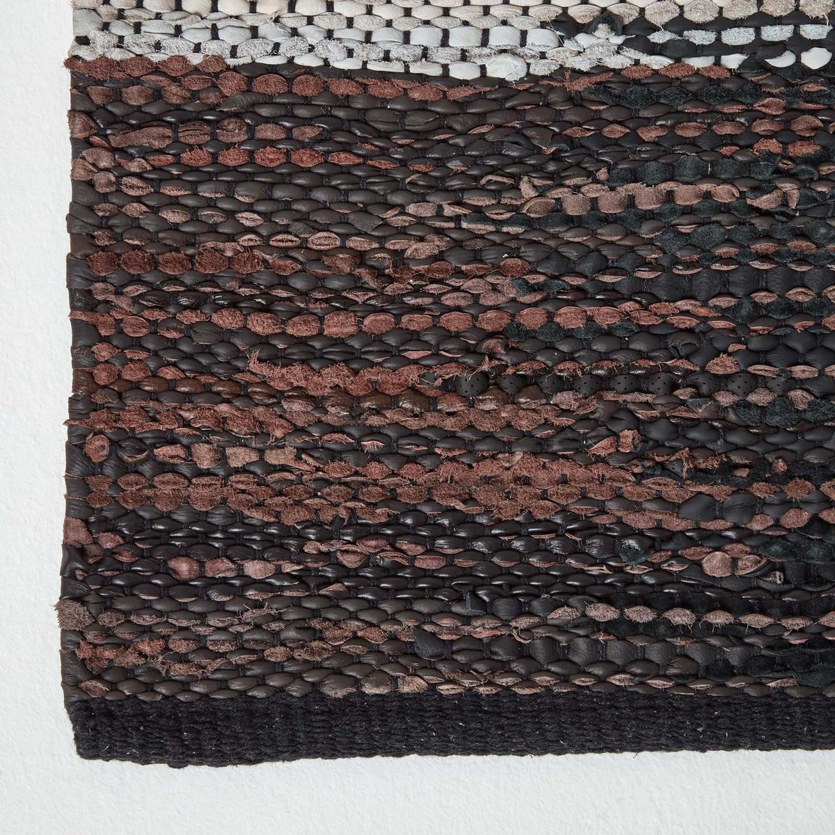 LEDERTEPPICH gewebt mit abstraktem Muster 150/240 cm - Multicolor, Leder (150/240cm) - Homescapes