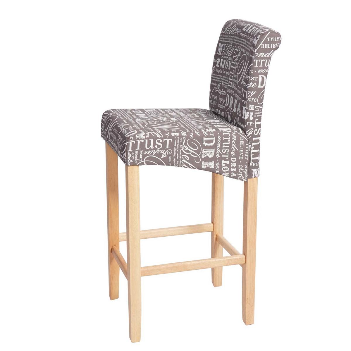 BARHOCKER Grau - Grau, Textil (39/105/53cm) - MCW