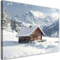 LEINWANDBILD Weihnachten 120x80cm - Weiß, Textil (120/80cm) - Feeby