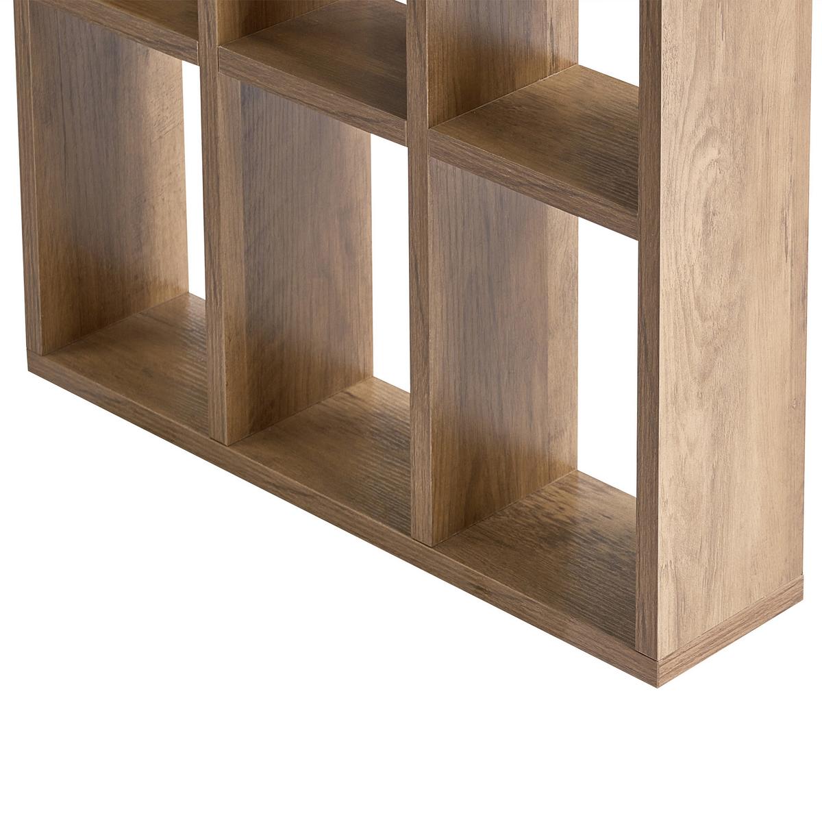 SCHREIBTISCH Hellbraun 120/60 cm mit Fächern Elura - Braun, Holzwerkstoff (60/120/75cm) - Beliani