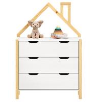 KOMMODE ELANO natur/weiß - Naturfarben/Weiß, Holz (83/120/41cm) - IDIMEX