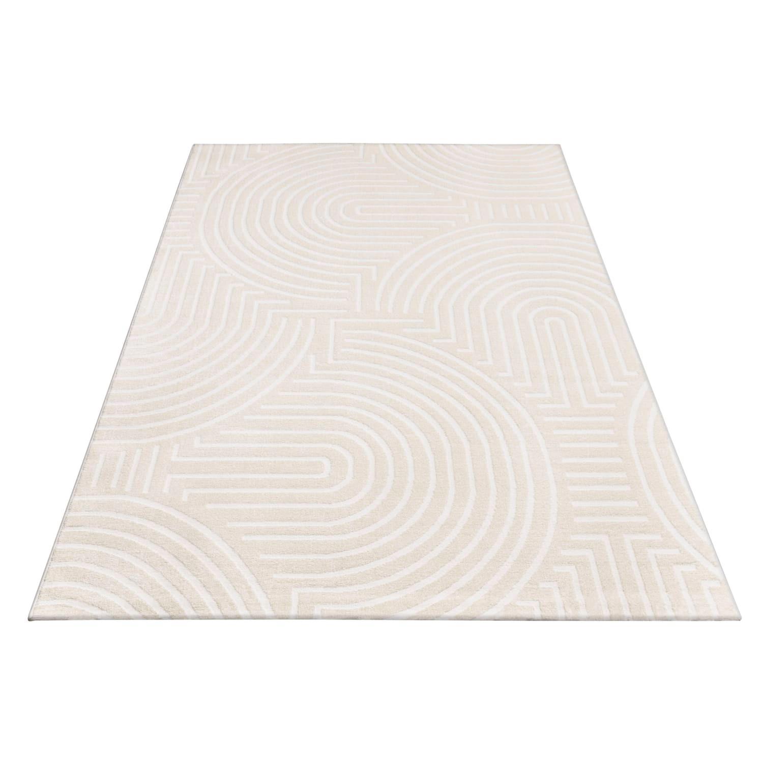 KURZFLORTEPPICH, einfarbig, aus Polyester, Florhöhe 9 mm, Creme, 200 x 290 cm - Creme, Textil (290/200cm) - KADIMA DESIGN