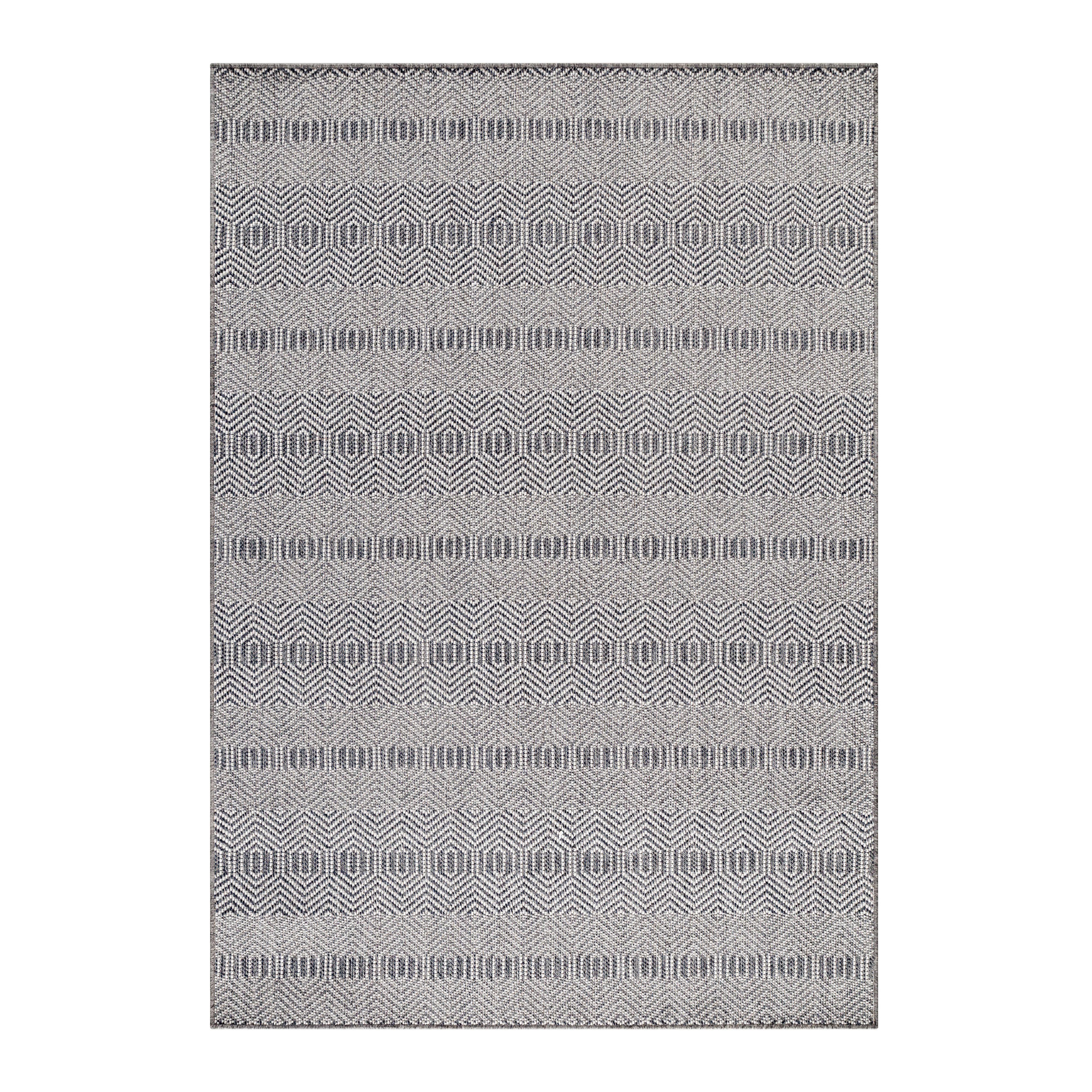 OUTDOORTEPPICH LIRIA, im Boho-Stil, Grau, 80 x 150 cm - Grau, Textil (80/150cm) - KADIMA DESIGN