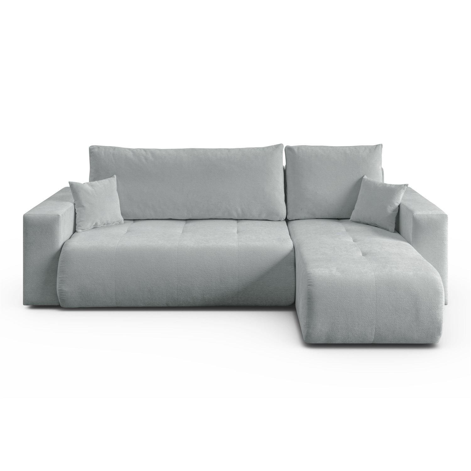 ECKSOFA CLOUD II L mit Schlaffunktion, Vibe 85 - Hellgrau, Textil (247/152cm) - Lookway