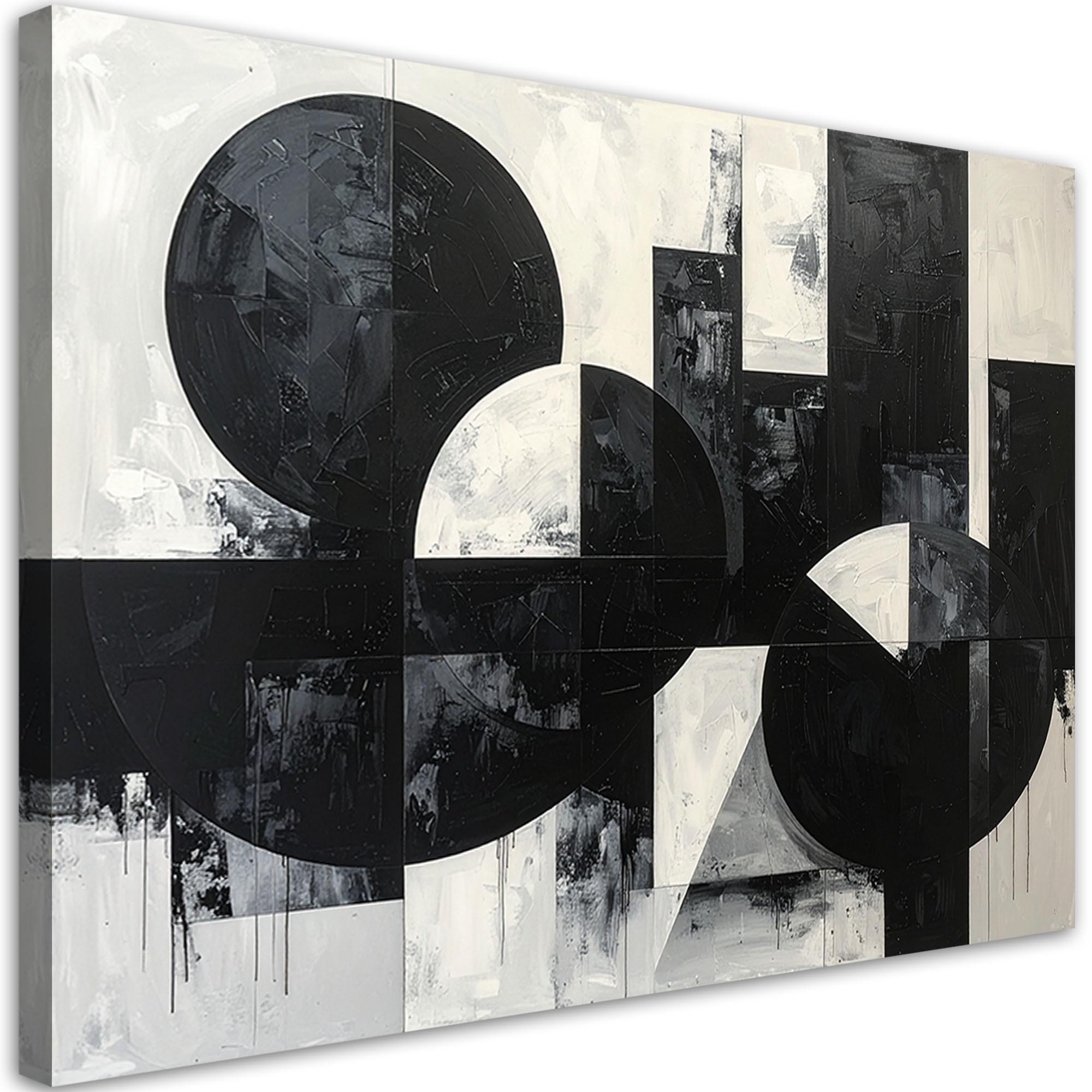 LEINWANDBILD 3D und geometrisch 120x80cm - Schwarz, Textil (120/80cm) - Feeby