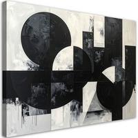 LEINWANDBILD 3D und geometrisch 120x80cm - Schwarz, Textil (120/80cm) - Feeby