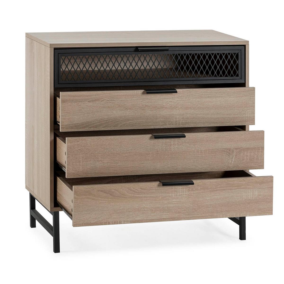 KOMMODE 80/77/40 Hera holzfarben - Honigeiche, Holzwerkstoff (80/77/40cm)