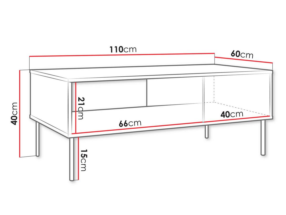 COUCHTISCH Tresse - Beige, Holzwerkstoff/Metall (60/110/40cm) - MIRJAN24