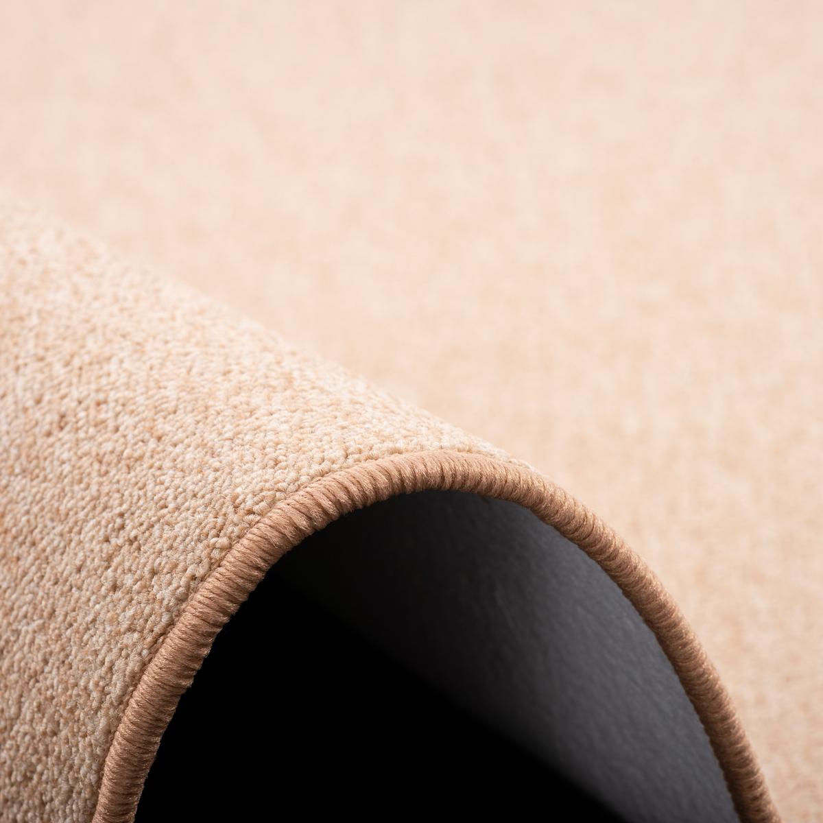 FEINSCHLINGEN VELOUR TEPPICH STRONG - Sandfarben, Textil (133/133cm) - Snapstyle