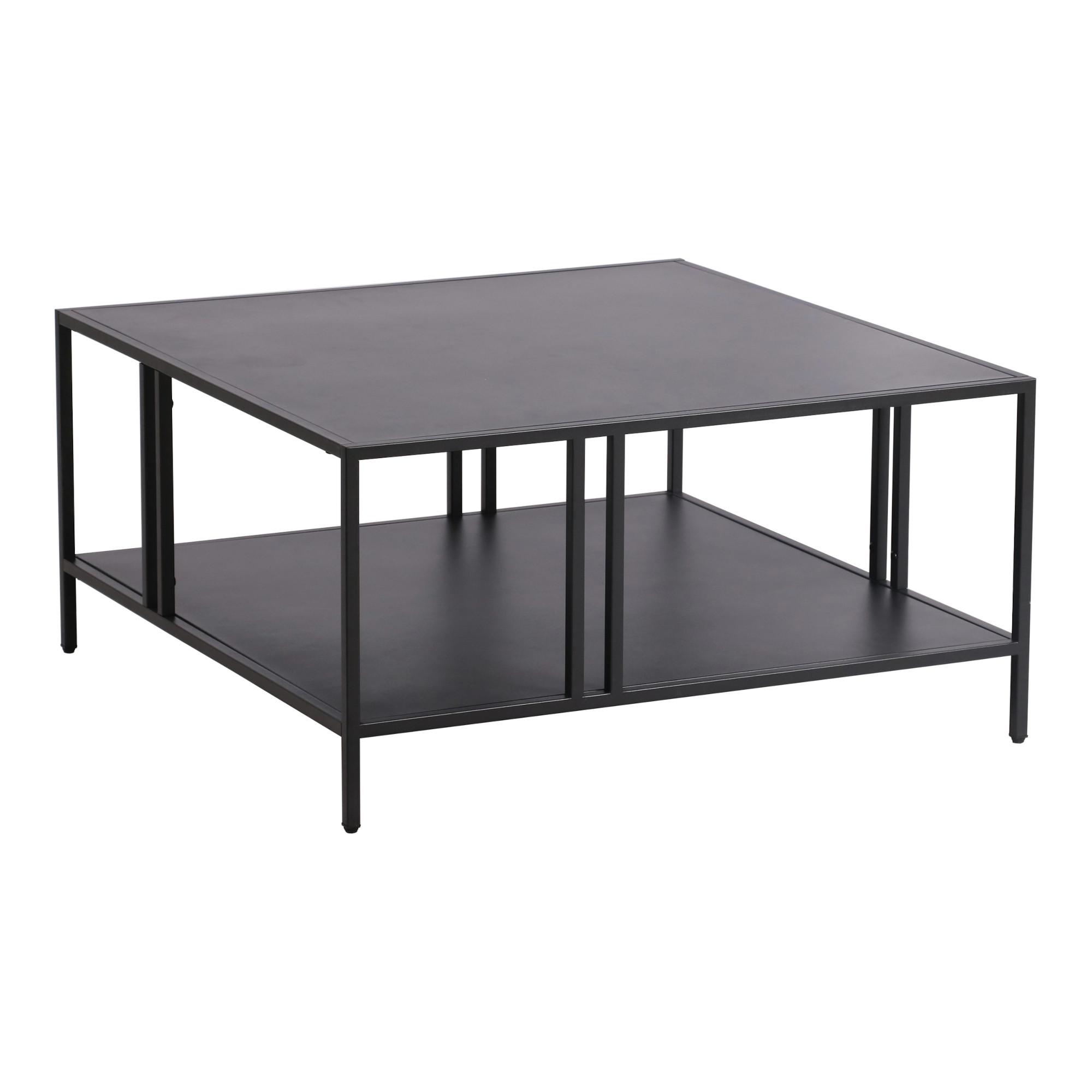 COUCHTISCH Kumlinge 40/80/80 cm - Schwarz, Metall (80/80/40cm) - [en.casa]