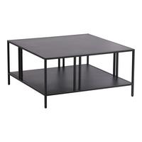 COUCHTISCH Kumlinge 40/80/80 cm - Schwarz, Metall (80/80/40cm) - [en.casa]