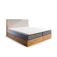 BOXBETT VERDON 140x200 cm mit Matratze und Topper - Beige - Beige, Holz (140/200cm) - MASSENO