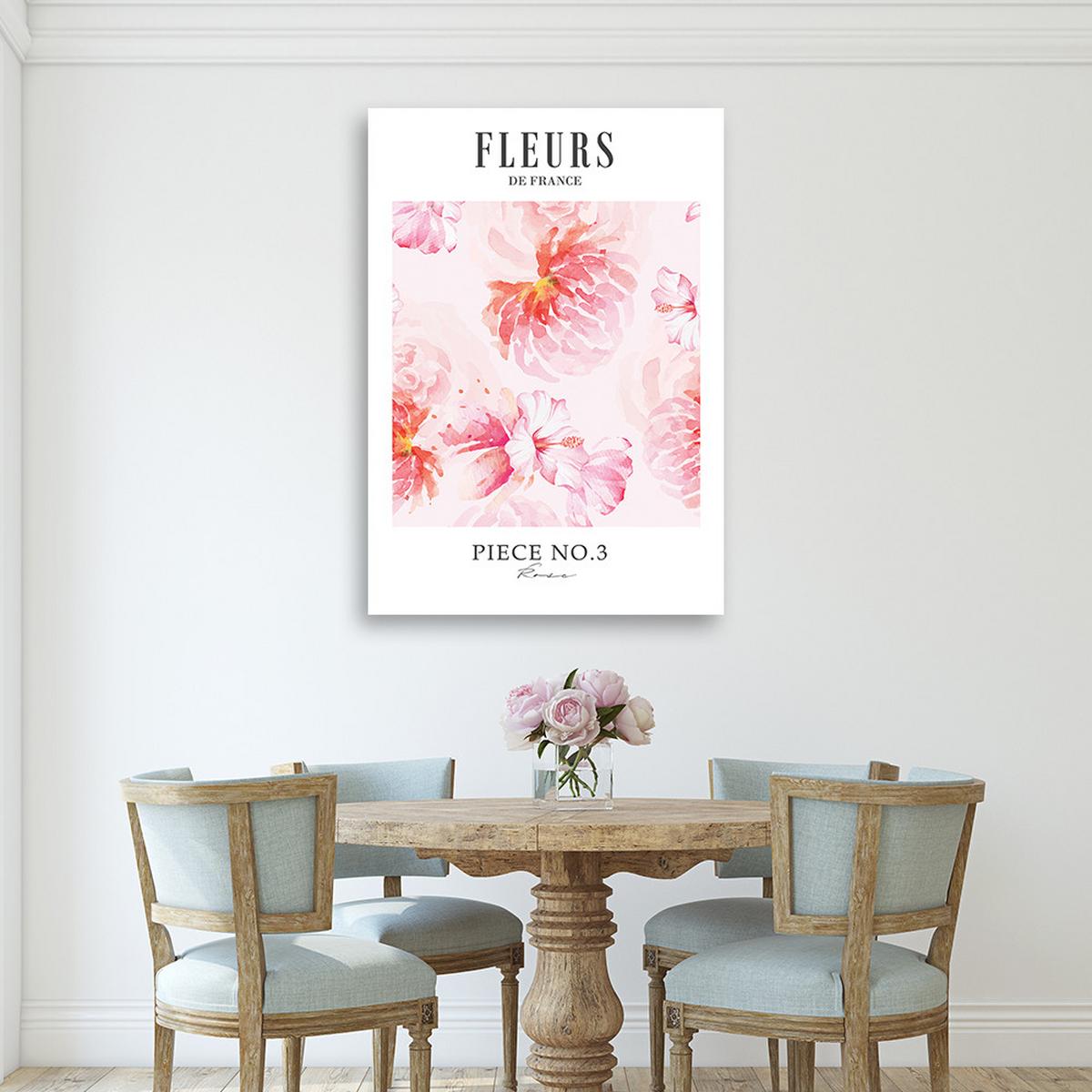 WANDBILD blumen in frankreich - Pink, Textil (40/60cm) - Feeby