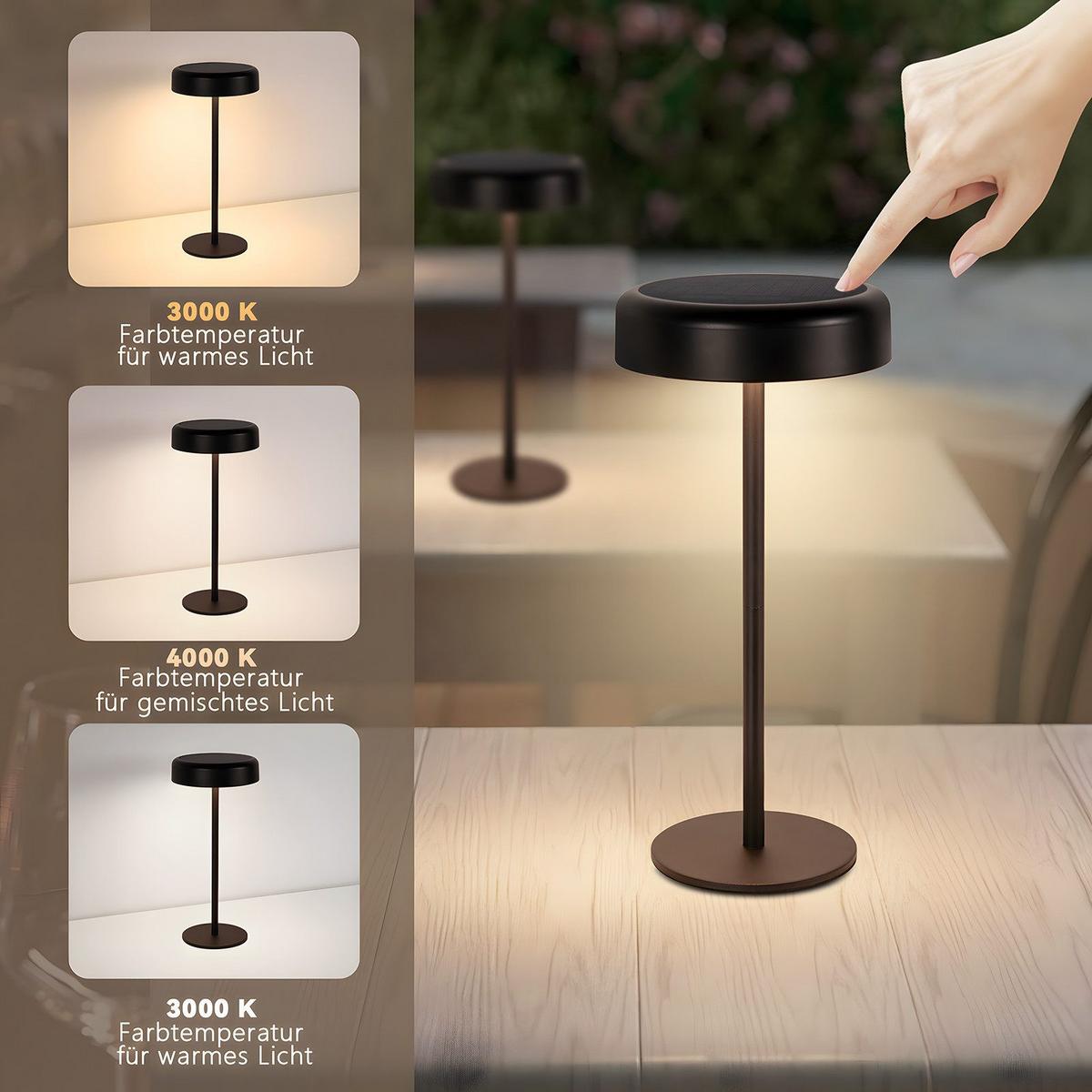 LED-TISCHLEUCHTE Abel 14/14/30cm - Schwarz, Kunststoff (14/14/30cm) - Nettlife