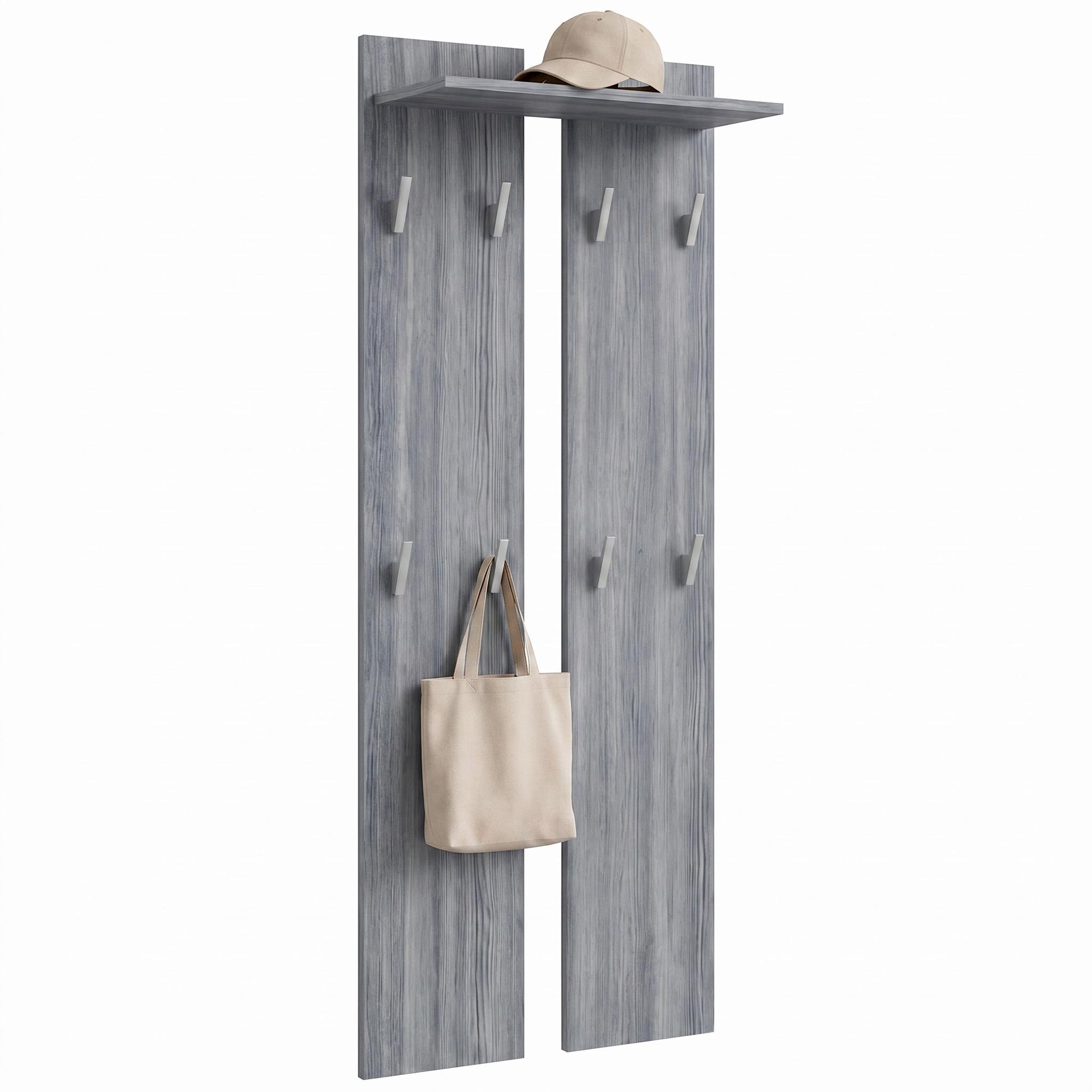 GARDEROBENPANEEL Wandpaneel Avola-Anthrazit - Anthrazit, Holzwerkstoff (57/170/20cm) - Vladon