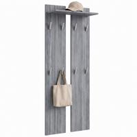 GARDEROBENPANEEL Wandpaneel Avola-Anthrazit - Anthrazit, Holzwerkstoff (57/170/20cm) - Vladon