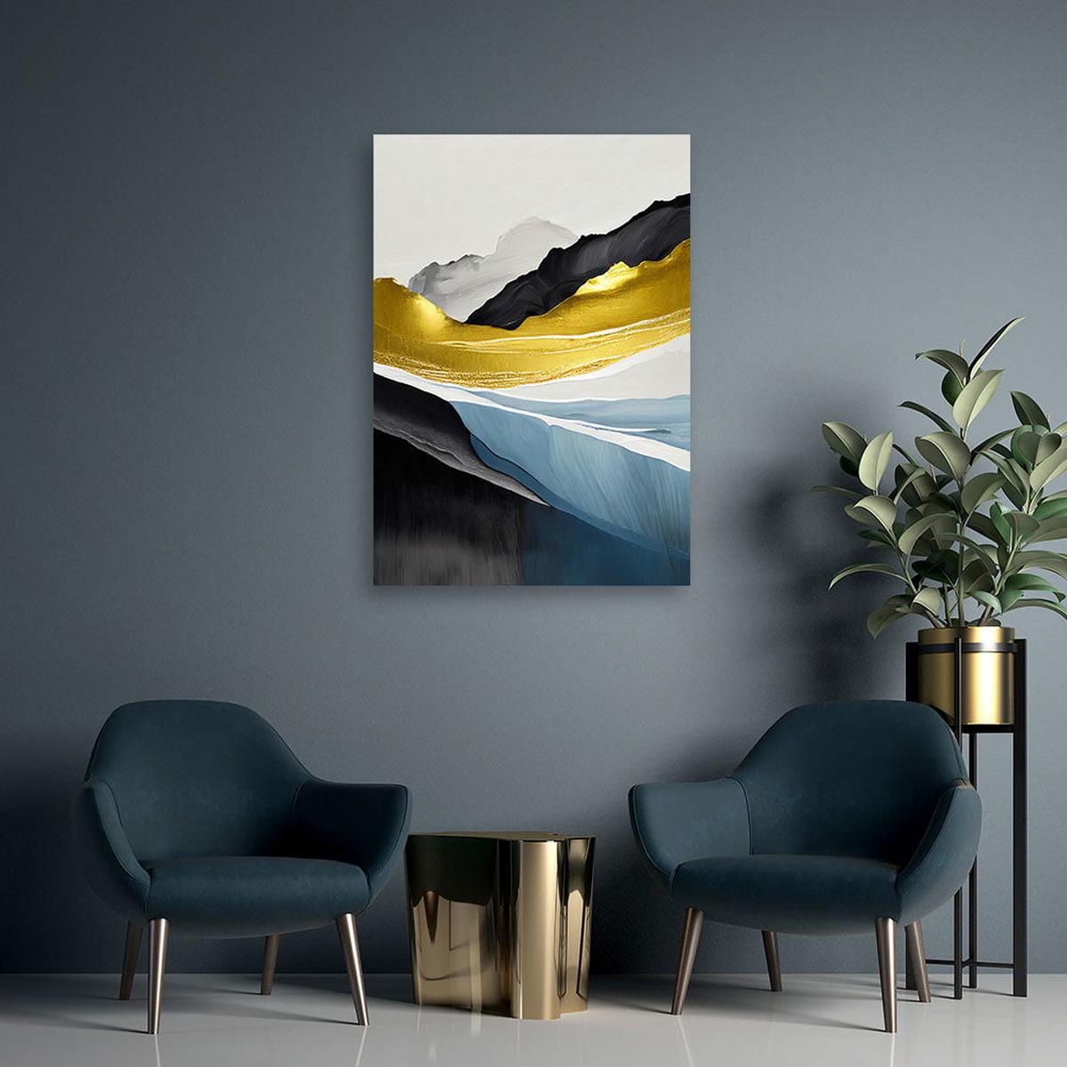 KUNSTDRUCK Blau 40/60 cm - Blau, Textil (40/60cm) - KUNSTLOFT