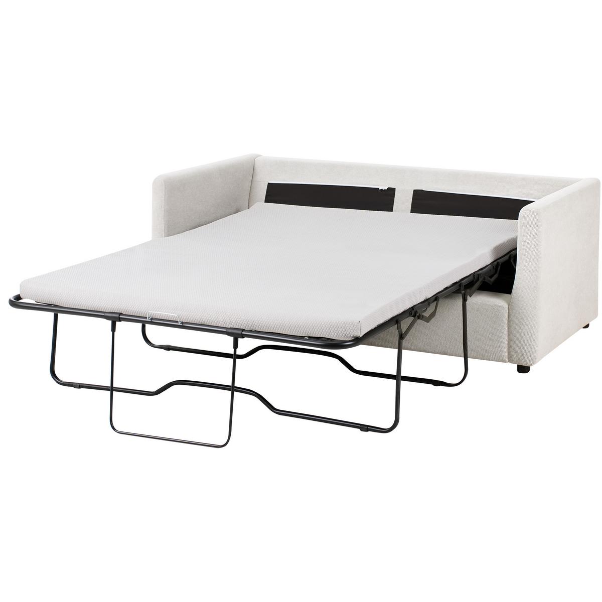 SCHLAFSOFA Stoff Cremeweiß Inkoo - Creme, Textil (177/81/90cm) - Beliani