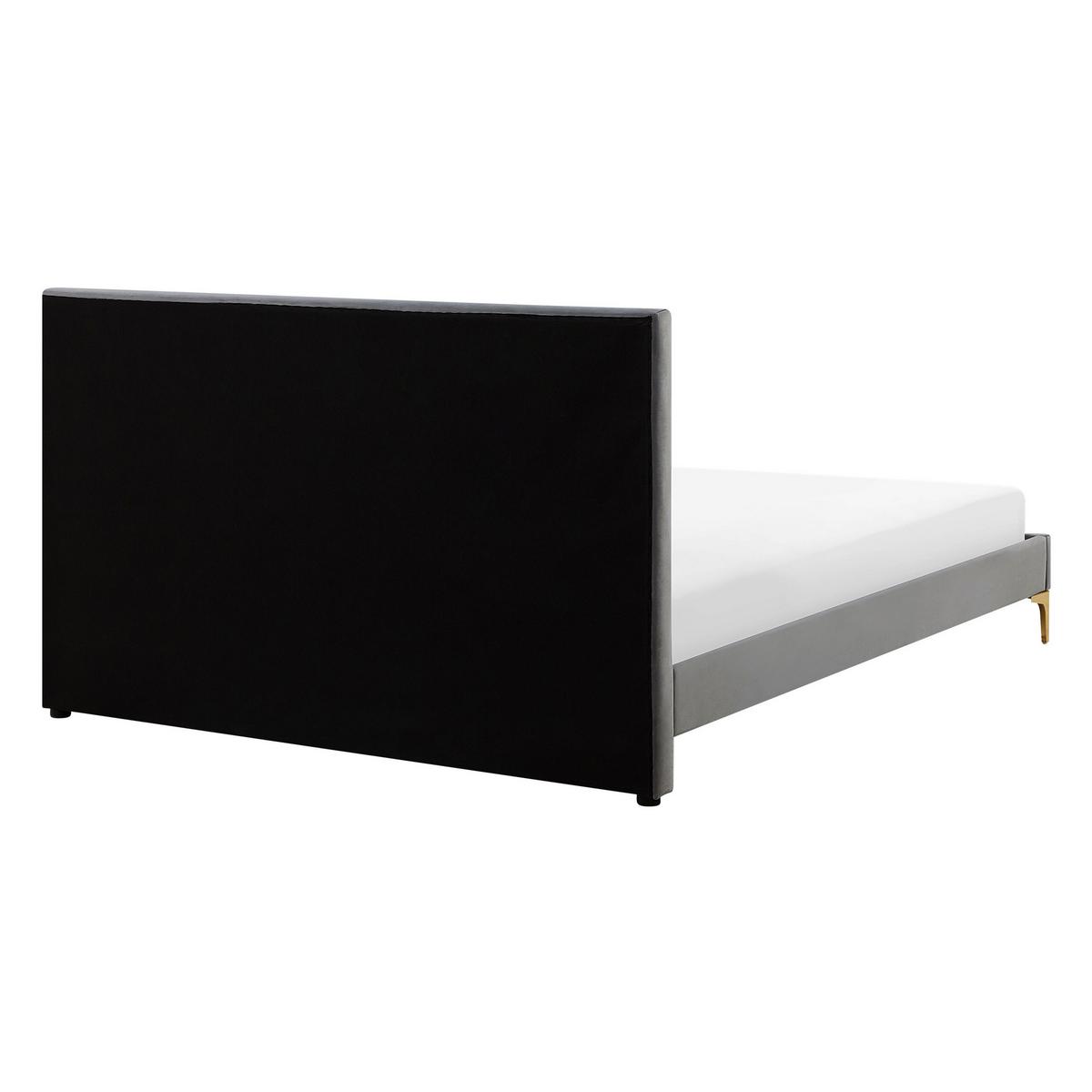 DOPPELBETT 140/200cm Grau Limoux - Grau, Textil (140/200cm) - Beliani