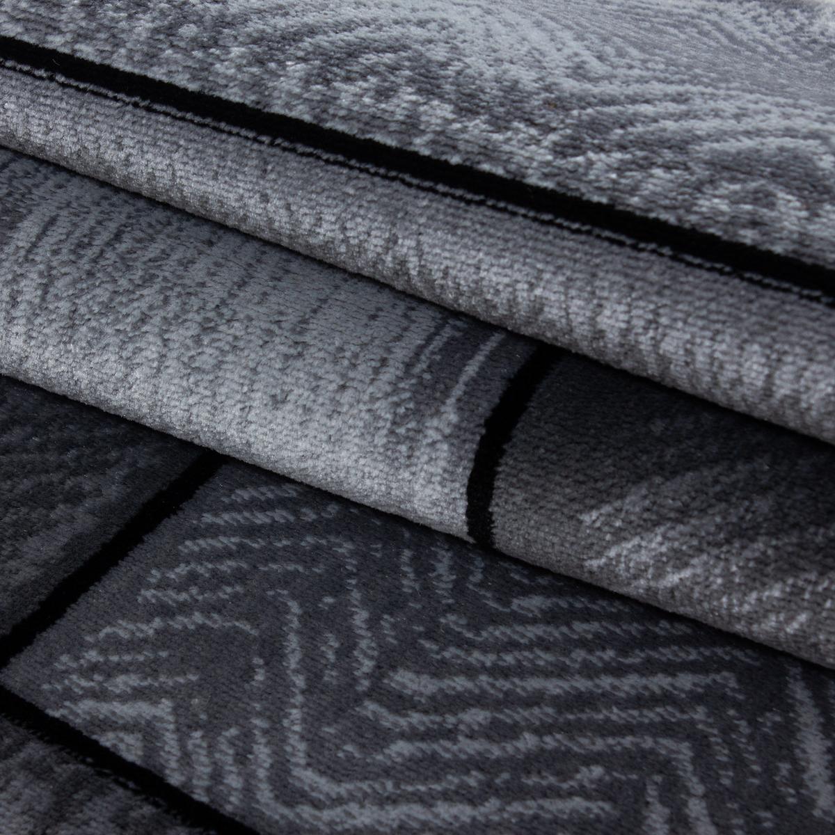 KURZFLORTEPPICH INN, in Steinoptik, Schwarz, 160 x 230 cm - Schwarz, Textil (160/230cm) - KADIMA DESIGN