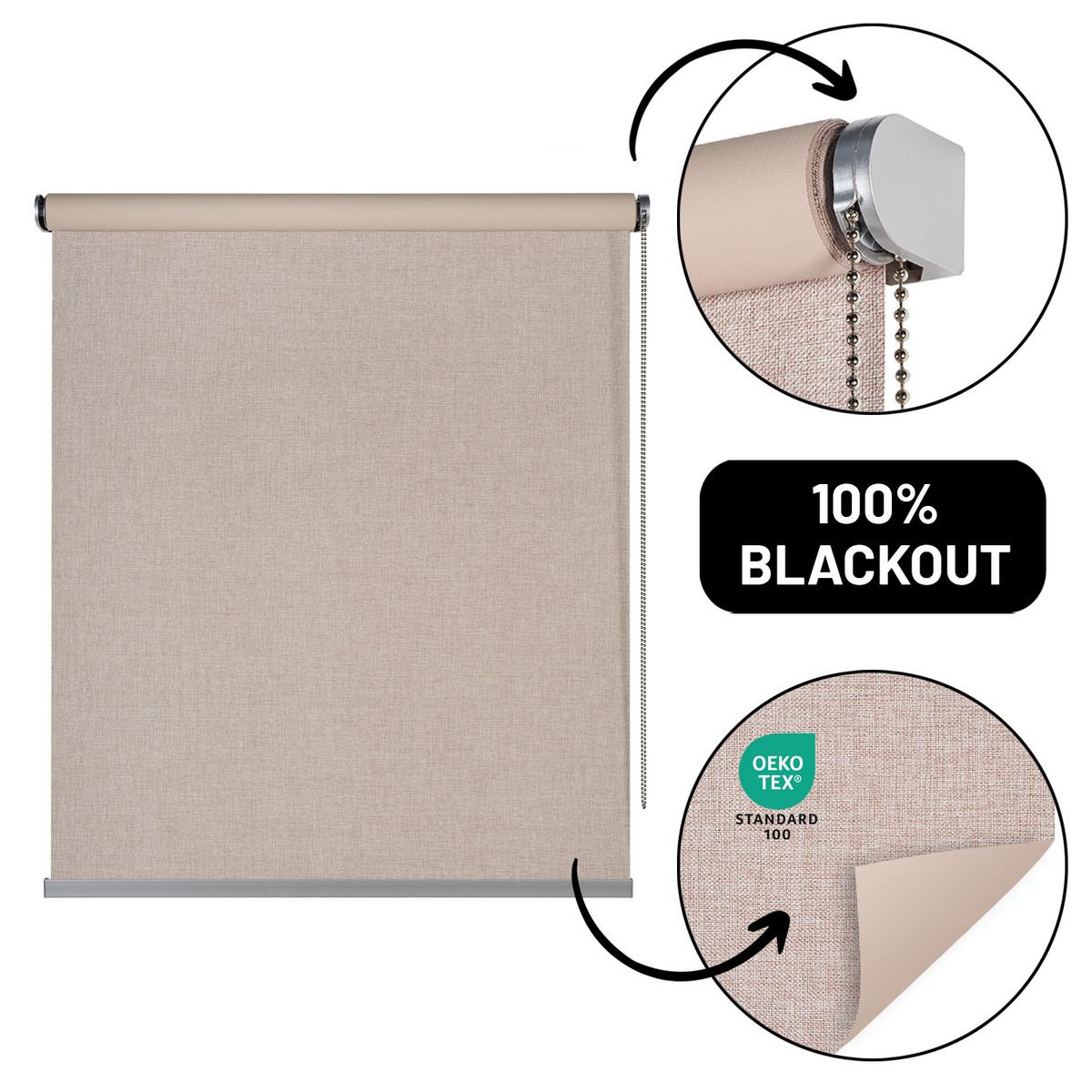 VERDUNKELUNGSROLLO Beige 100x250 cm - Beige, Kunststoff (100/250cm) - STORESDECO
