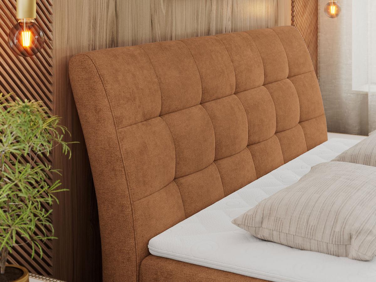 BOXBETT DIEGOS 200/200 Orange Struktur - H3 - Orange, Holz/Textil (200/200cm) - MKS