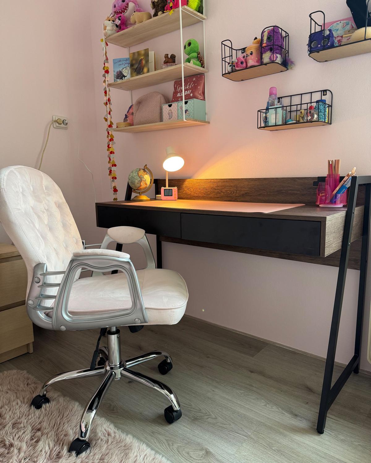 BÜROSTUHL Kunstleder Weiß Princess - Weiß, Textil/Metall (60/98/60cm) - Beliani
