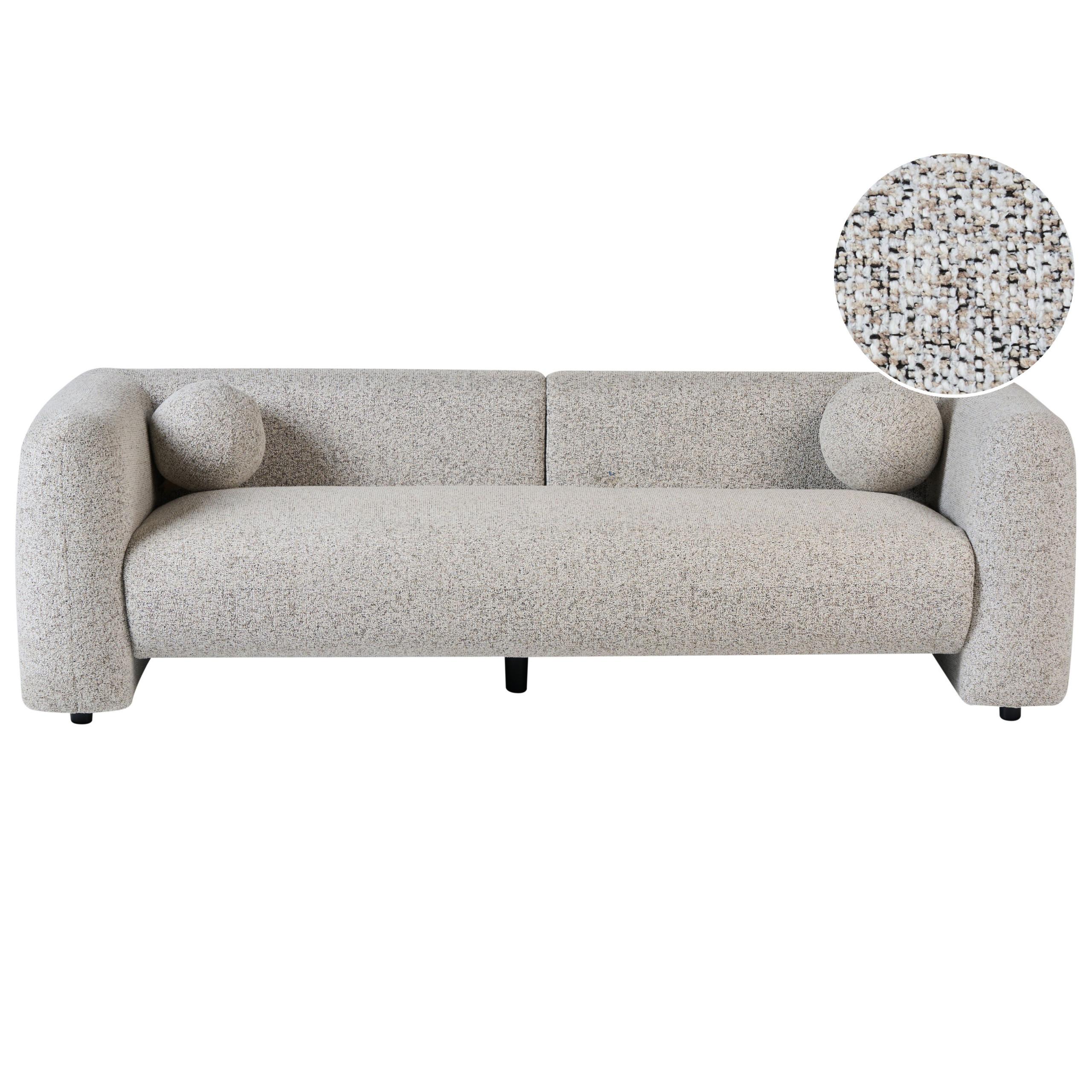 SOFA Beige Leiren - Beige, Textil (224/66/87cm) - Beliani
