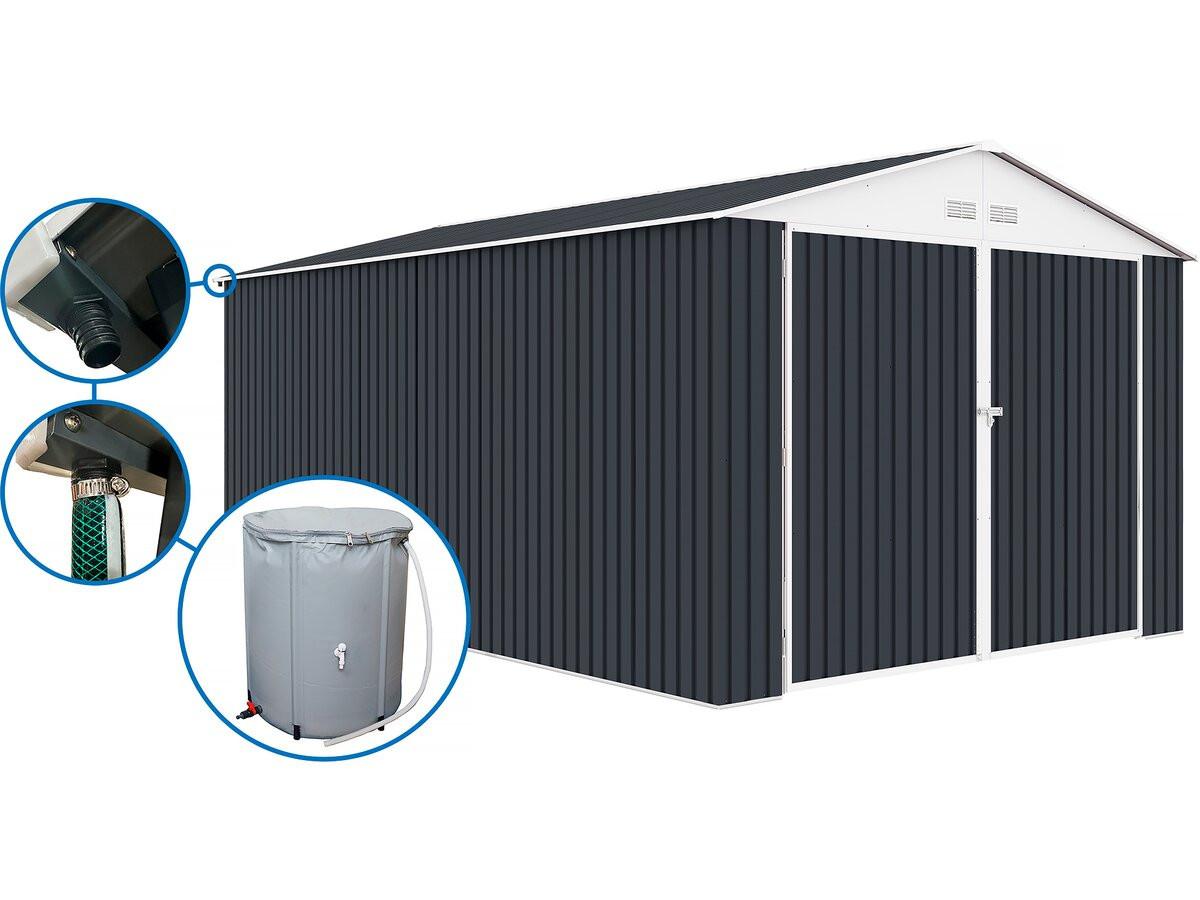 METALL-GARAGE PVC houston - Grau, Metall (70/310/570cm) - Habitat Garten